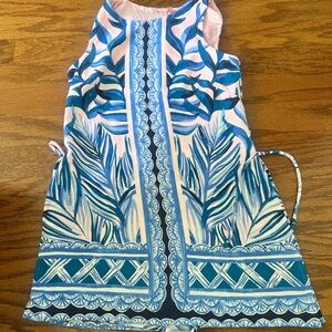 Lilly Pulitzer Blue and Pink Tropical Skort
